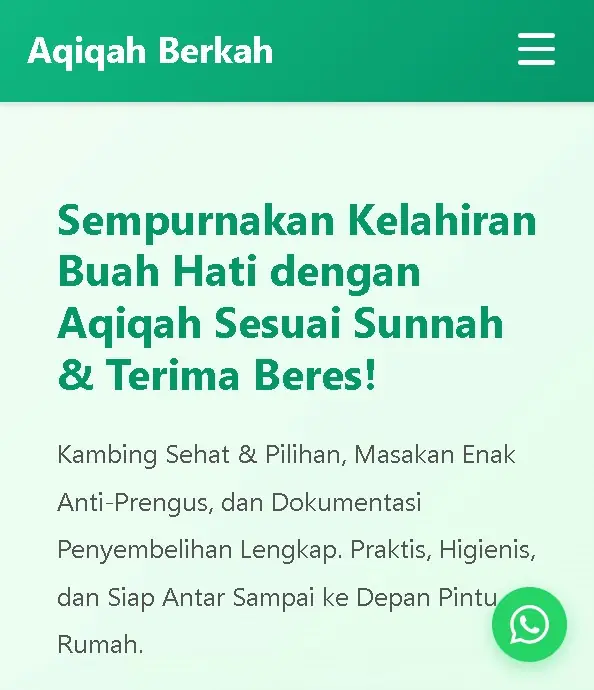 Benchmark Sasis Aqiqah